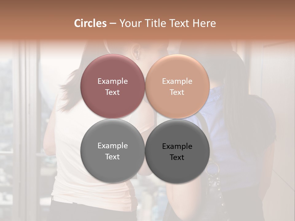 Talking Middle Businesswoman PowerPoint Template