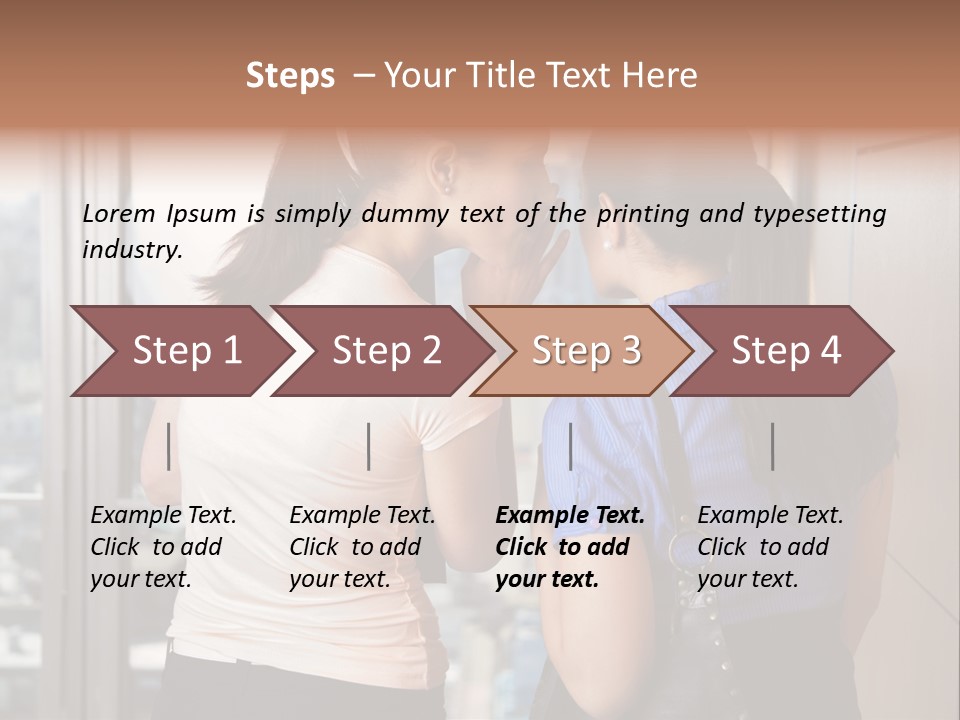 Talking Middle Businesswoman PowerPoint Template