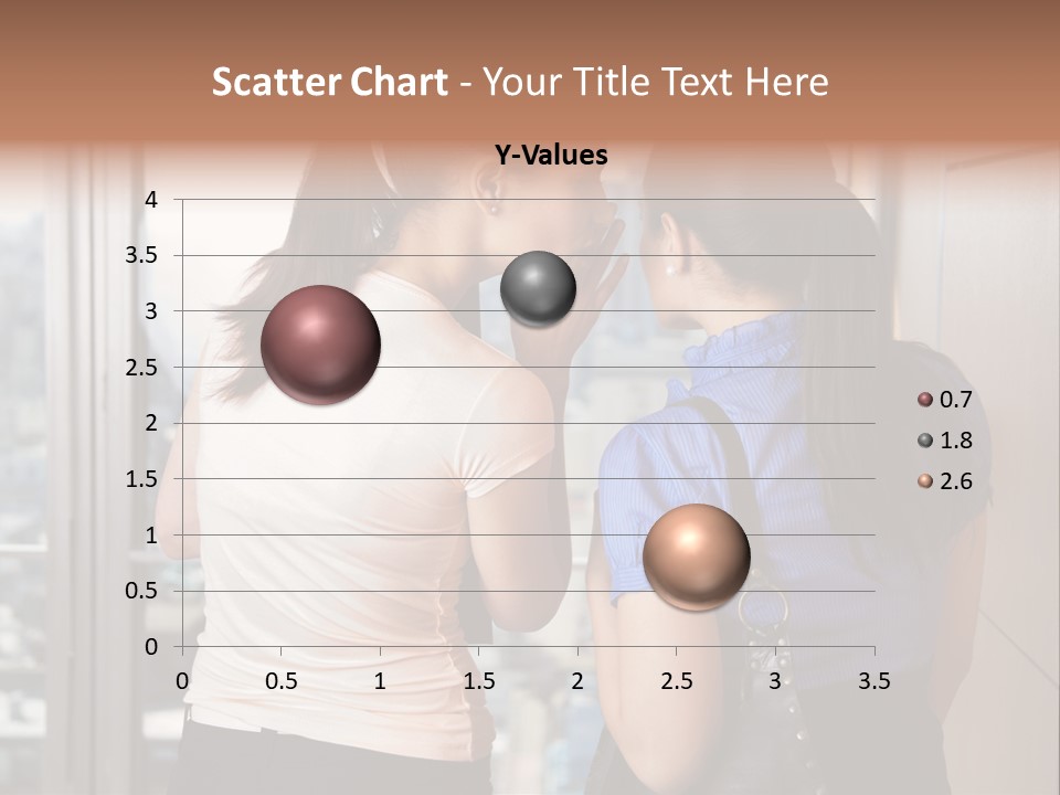 Talking Middle Businesswoman PowerPoint Template