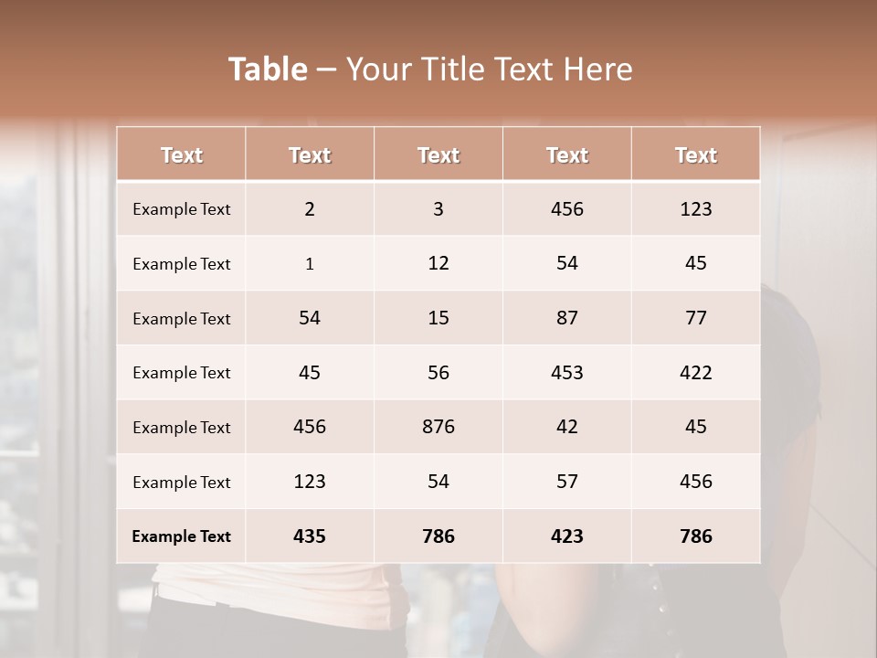 Talking Middle Businesswoman PowerPoint Template