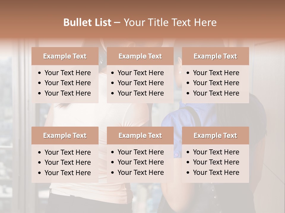 Talking Middle Businesswoman PowerPoint Template