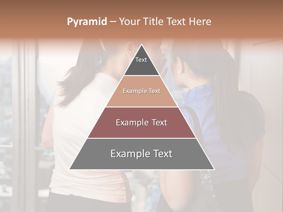 Talking Middle Businesswoman PowerPoint Template