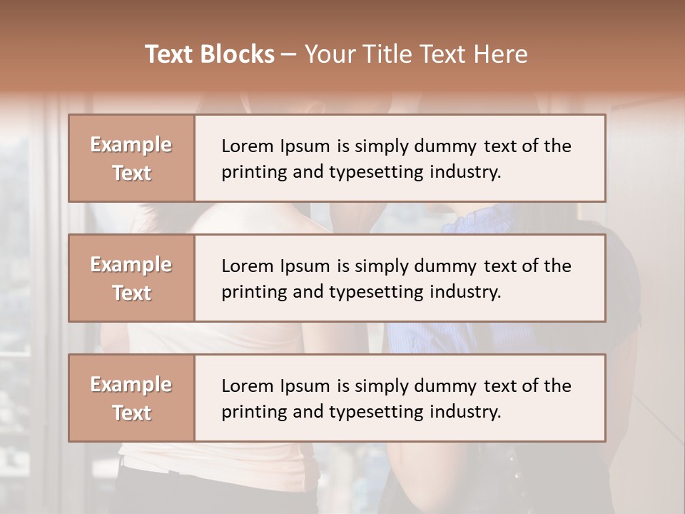 Talking Middle Businesswoman PowerPoint Template