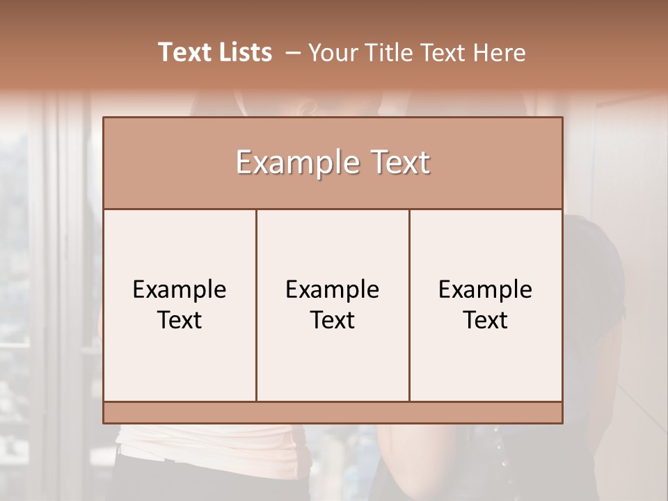 Talking Middle Businesswoman PowerPoint Template