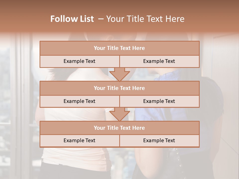 Talking Middle Businesswoman PowerPoint Template