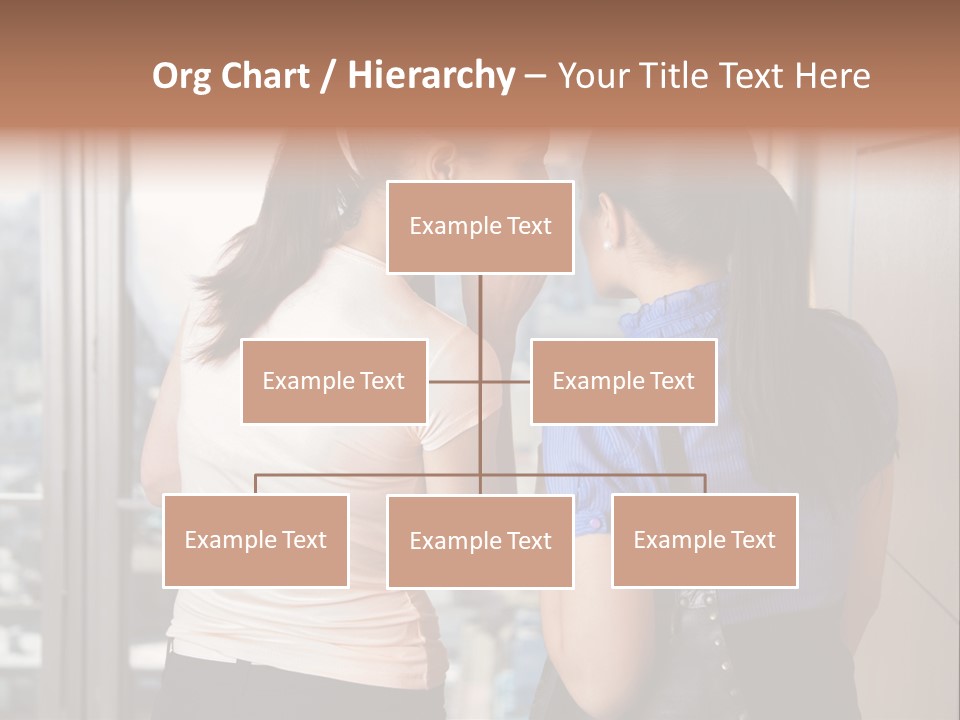 Talking Middle Businesswoman PowerPoint Template