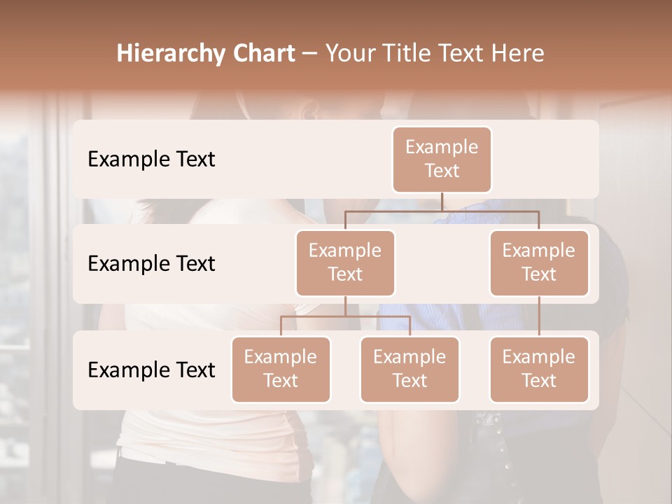 Talking Middle Businesswoman PowerPoint Template