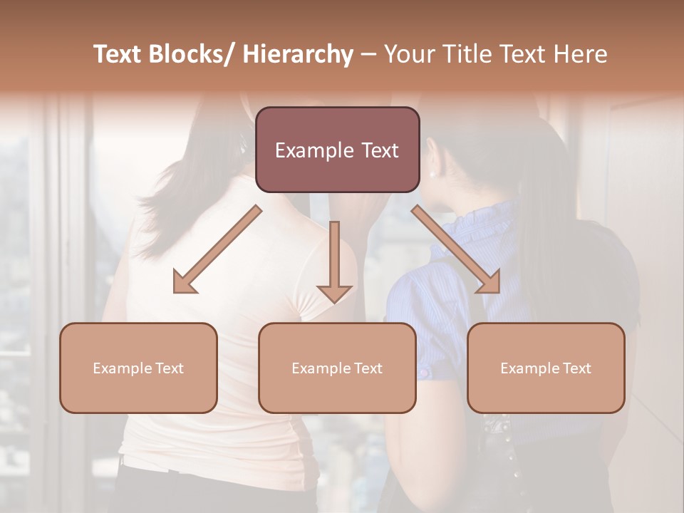 Talking Middle Businesswoman PowerPoint Template