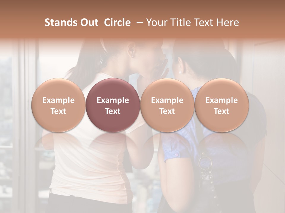 Talking Middle Businesswoman PowerPoint Template