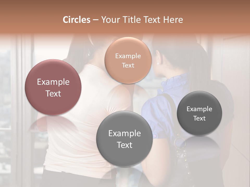 Talking Middle Businesswoman PowerPoint Template