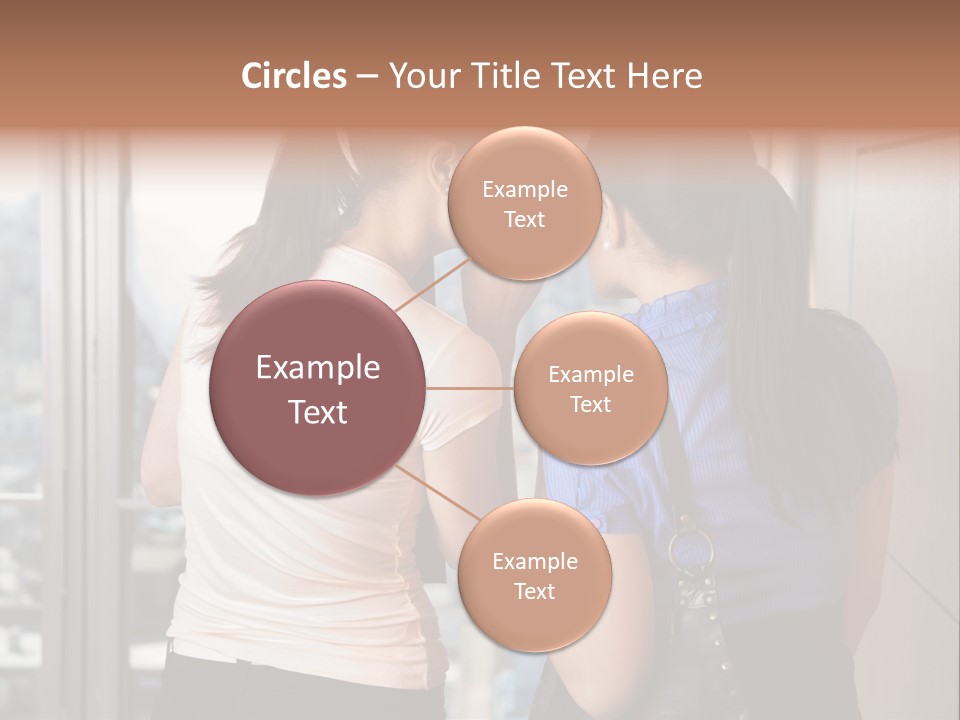 Talking Middle Businesswoman PowerPoint Template