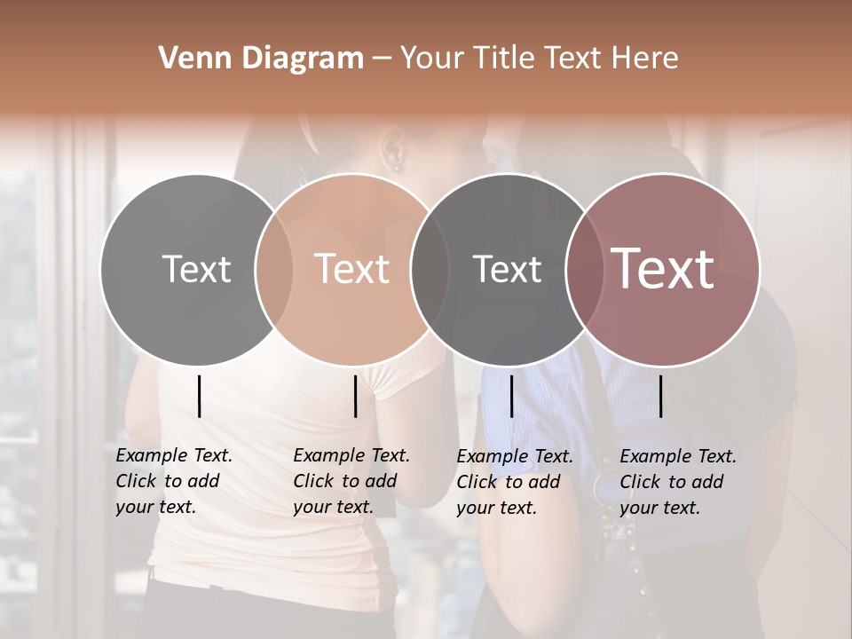 Talking Middle Businesswoman PowerPoint Template