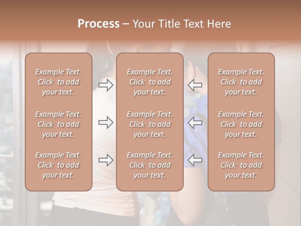 Talking Middle Businesswoman PowerPoint Template