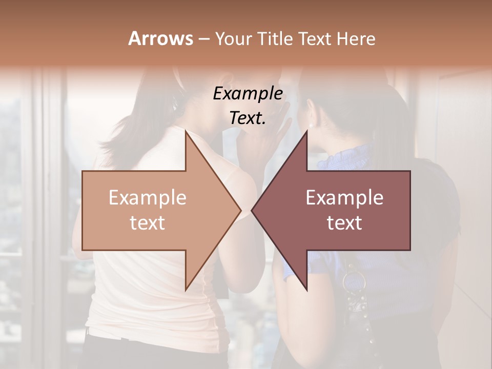 Talking Middle Businesswoman PowerPoint Template