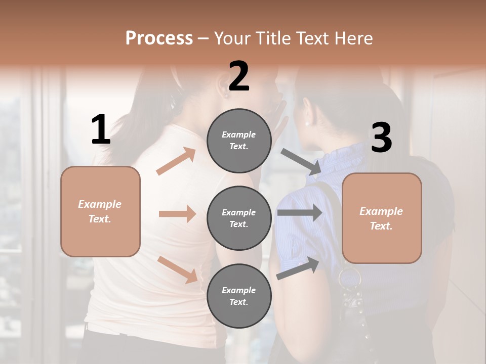 Talking Middle Businesswoman PowerPoint Template