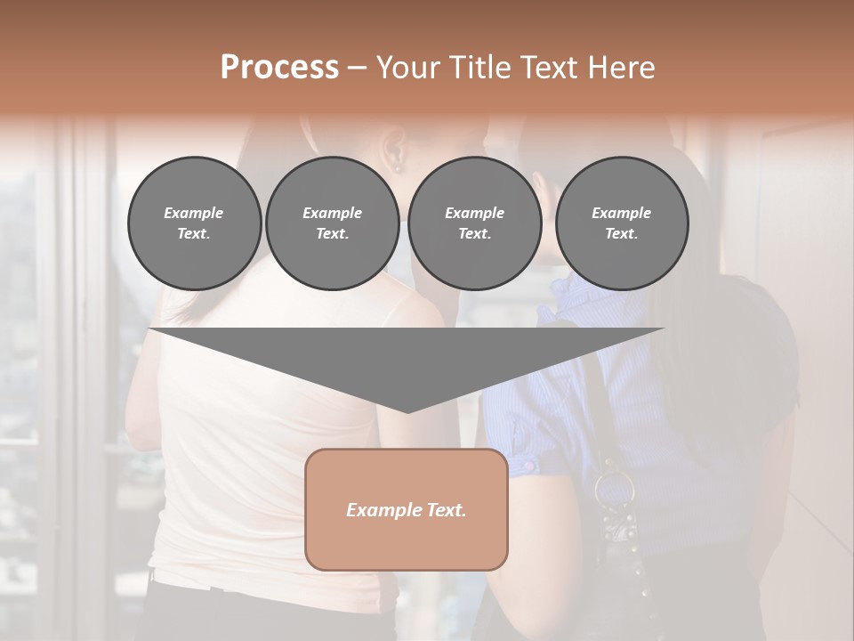 Talking Middle Businesswoman PowerPoint Template