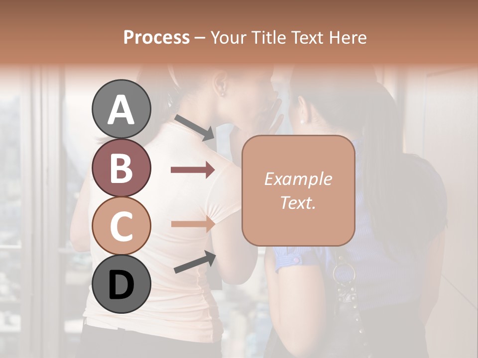 Talking Middle Businesswoman PowerPoint Template