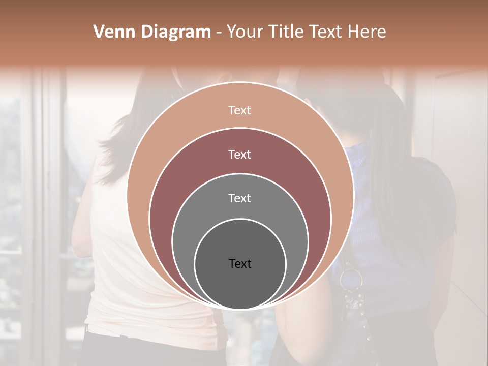 Talking Middle Businesswoman PowerPoint Template