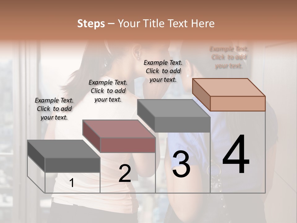 Talking Middle Businesswoman PowerPoint Template