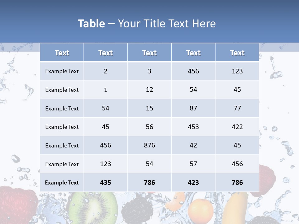 Splashing Citrus Water PowerPoint Template
