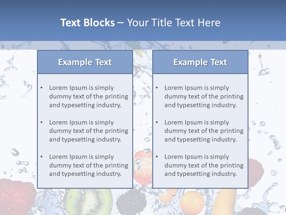 Splashing Citrus Water PowerPoint Template