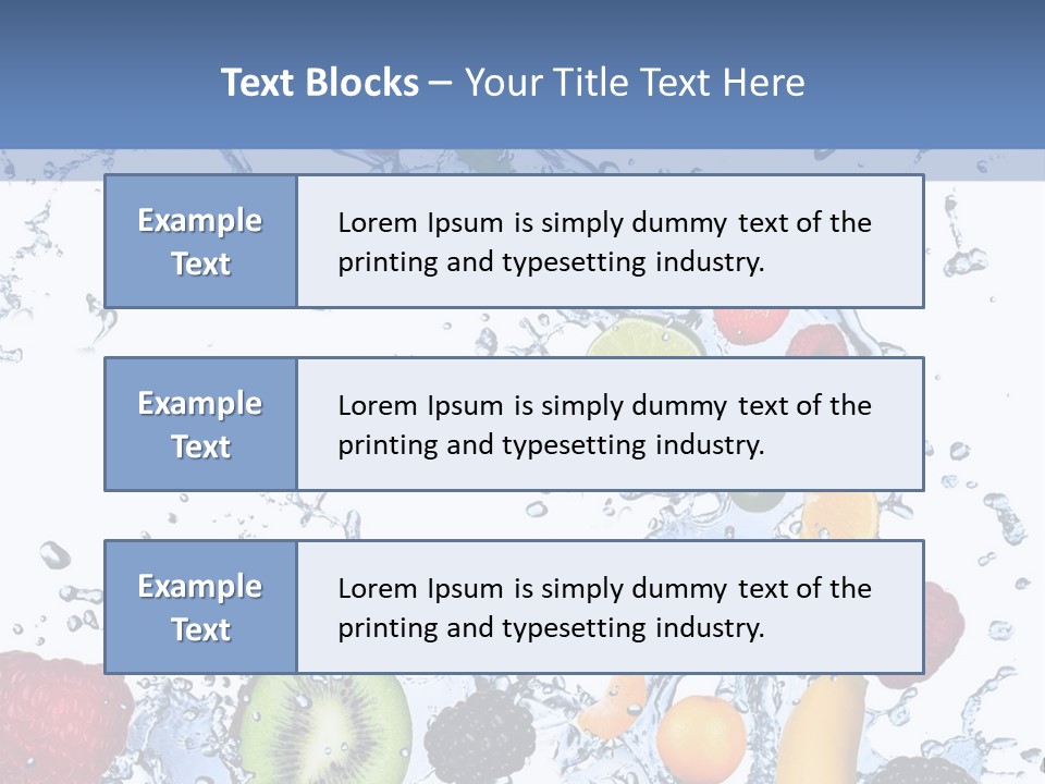 Splashing Citrus Water PowerPoint Template
