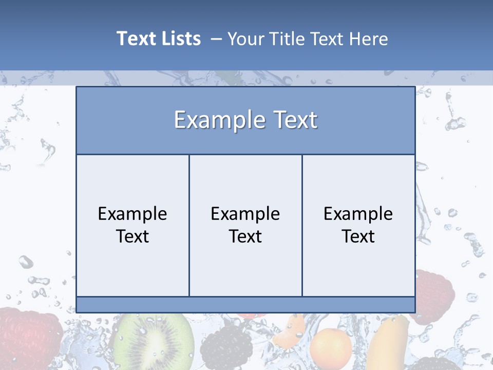 Splashing Citrus Water PowerPoint Template