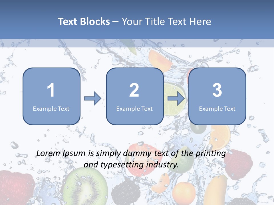 Splashing Citrus Water PowerPoint Template