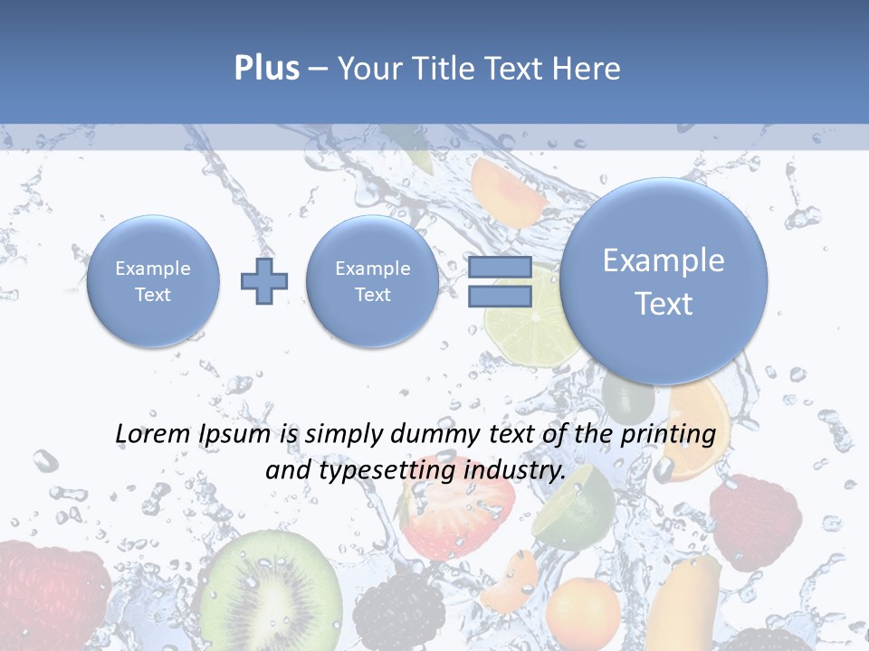 Splashing Citrus Water PowerPoint Template