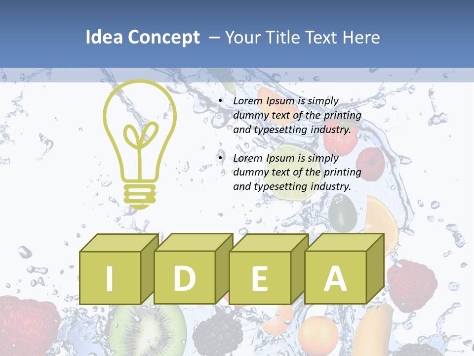 Splashing Citrus Water PowerPoint Template