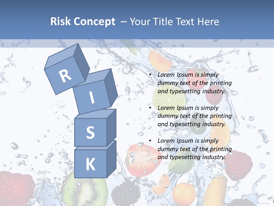 Splashing Citrus Water PowerPoint Template