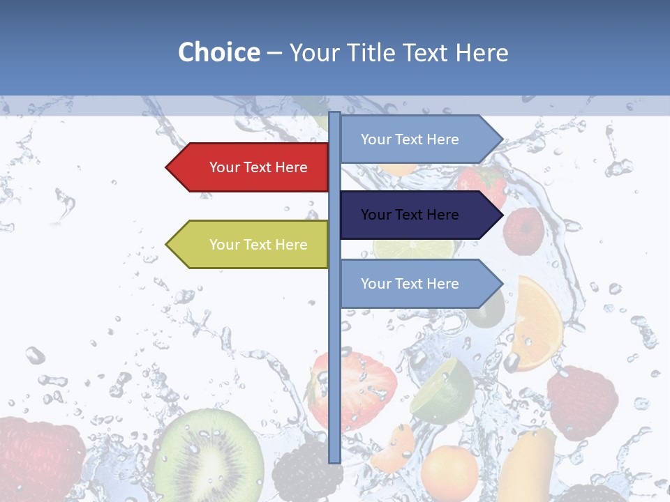 Splashing Citrus Water PowerPoint Template