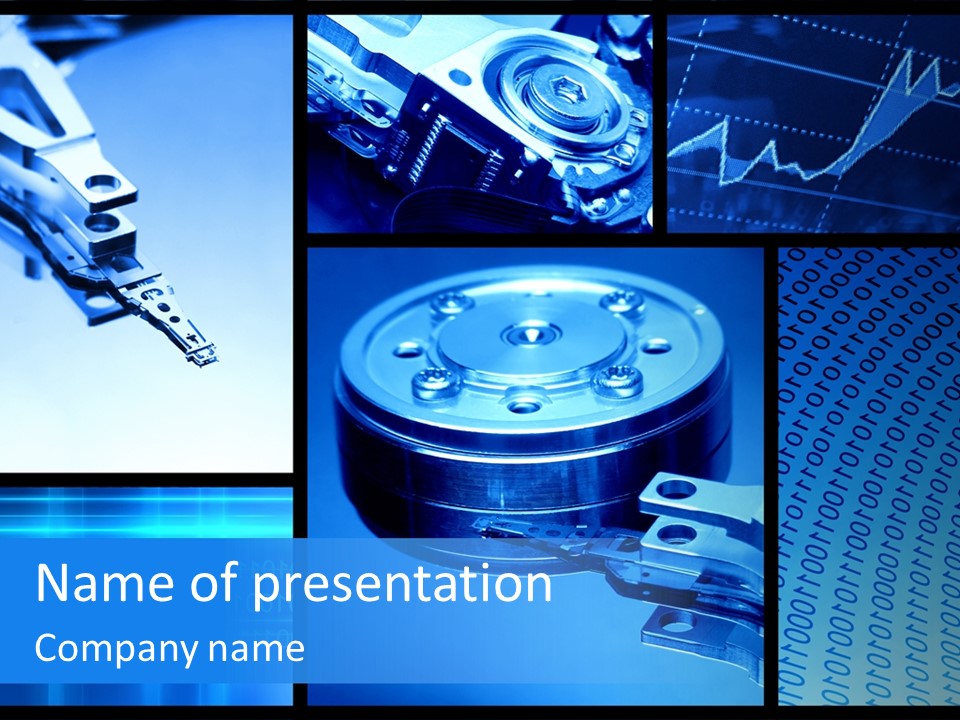 Cyberspace Science Network PowerPoint Template