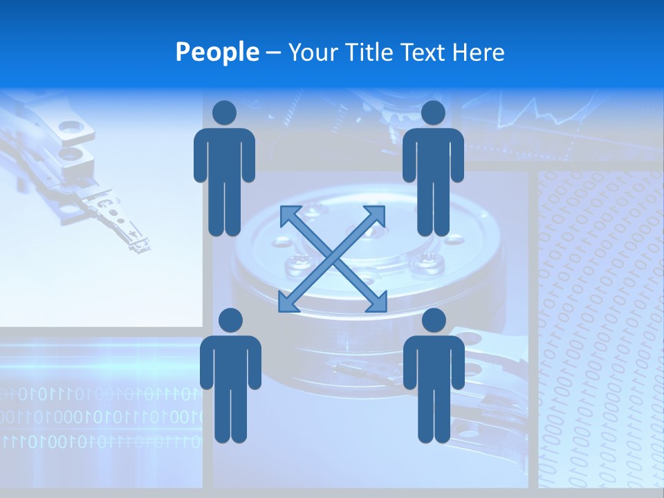 Cyberspace Science Network PowerPoint Template