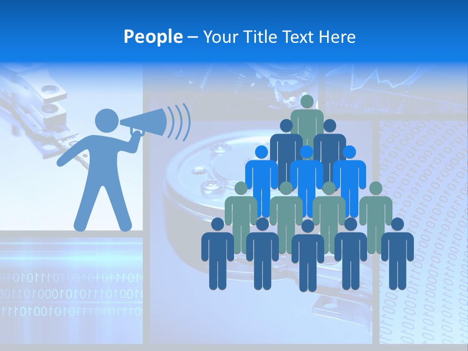 Cyberspace Science Network PowerPoint Template