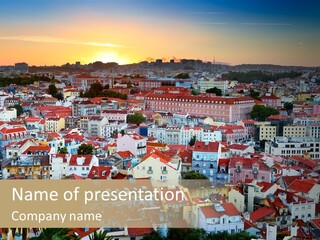 Evening View Architecture PowerPoint Template