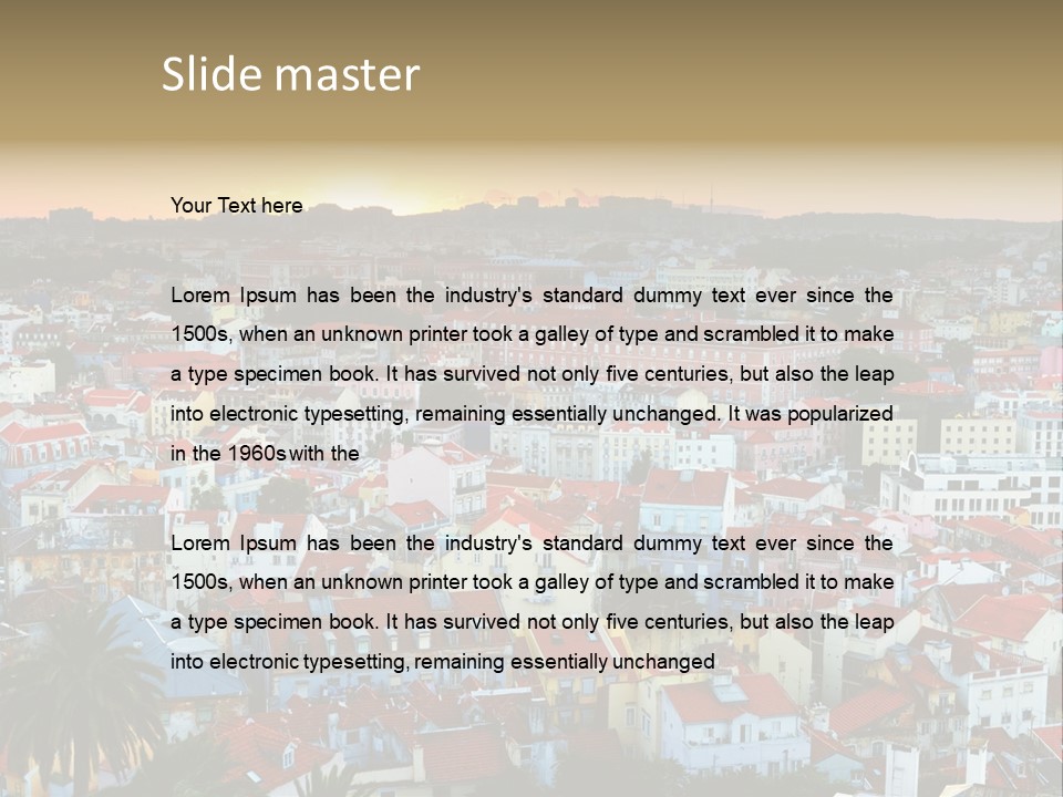 Evening View Architecture PowerPoint Template