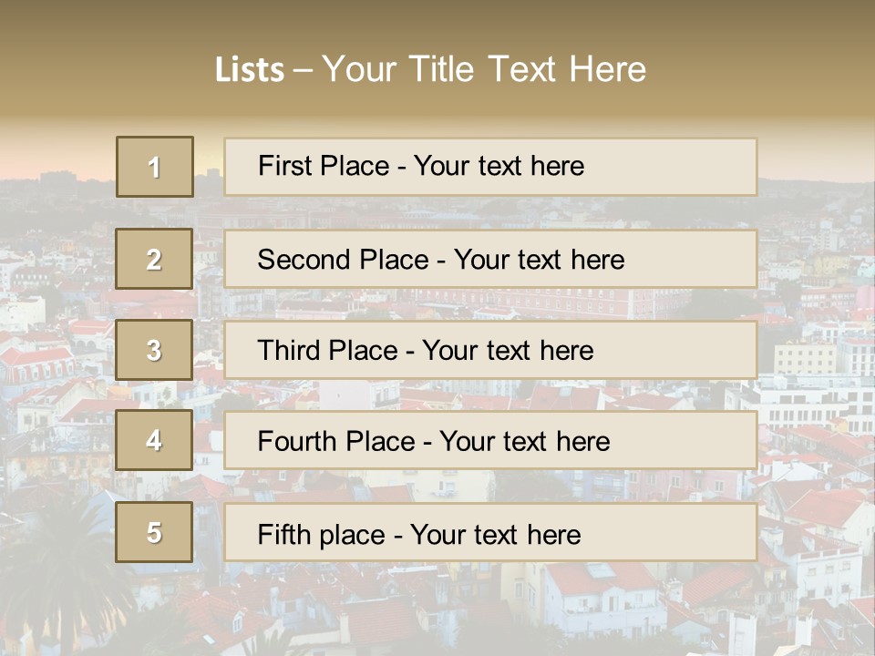 Evening View Architecture PowerPoint Template