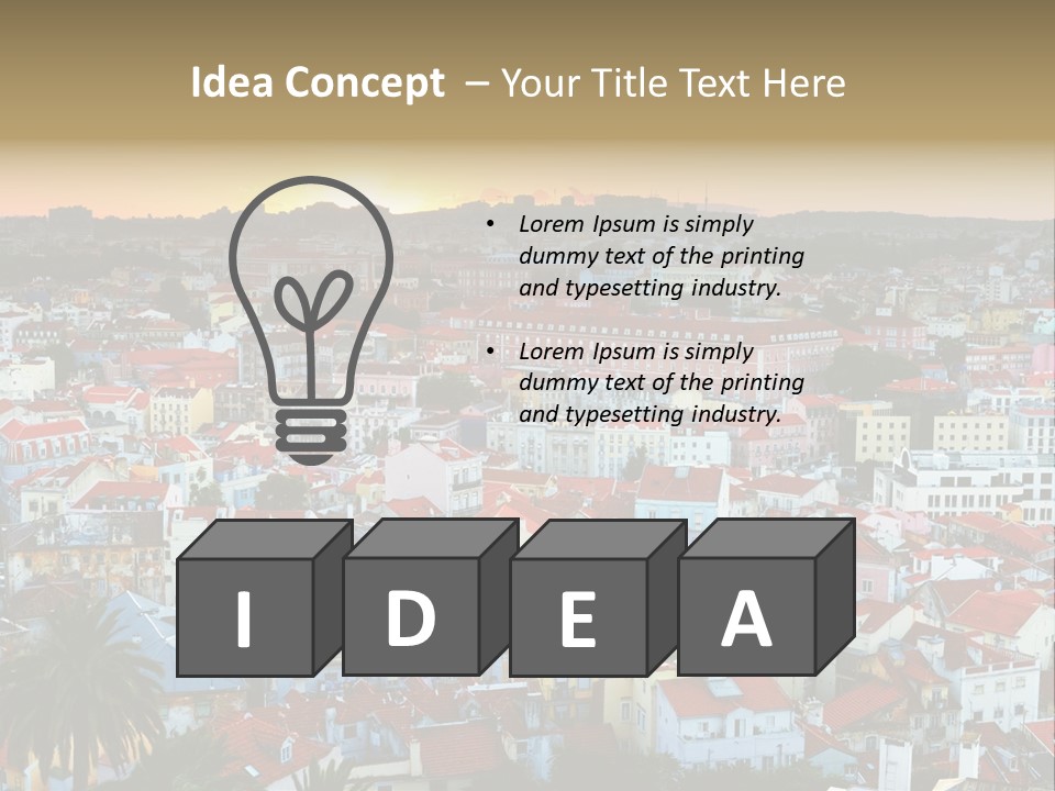 Evening View Architecture PowerPoint Template