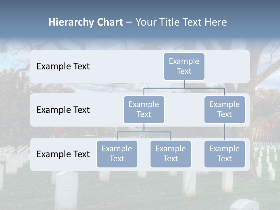 Cemetery Gravestone Blue PowerPoint Template