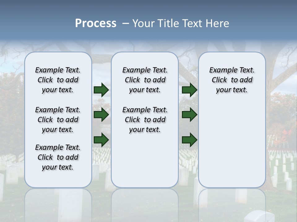 Cemetery Gravestone Blue PowerPoint Template