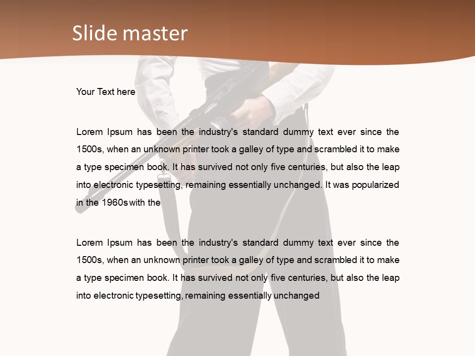 White Capone Pants PowerPoint Template