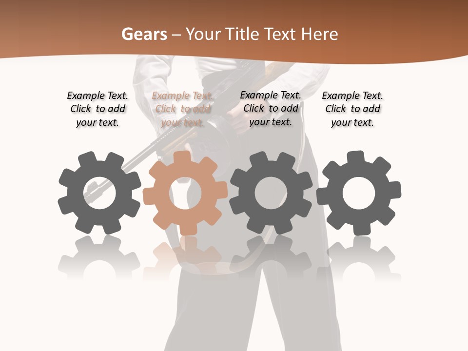 White Capone Pants PowerPoint Template