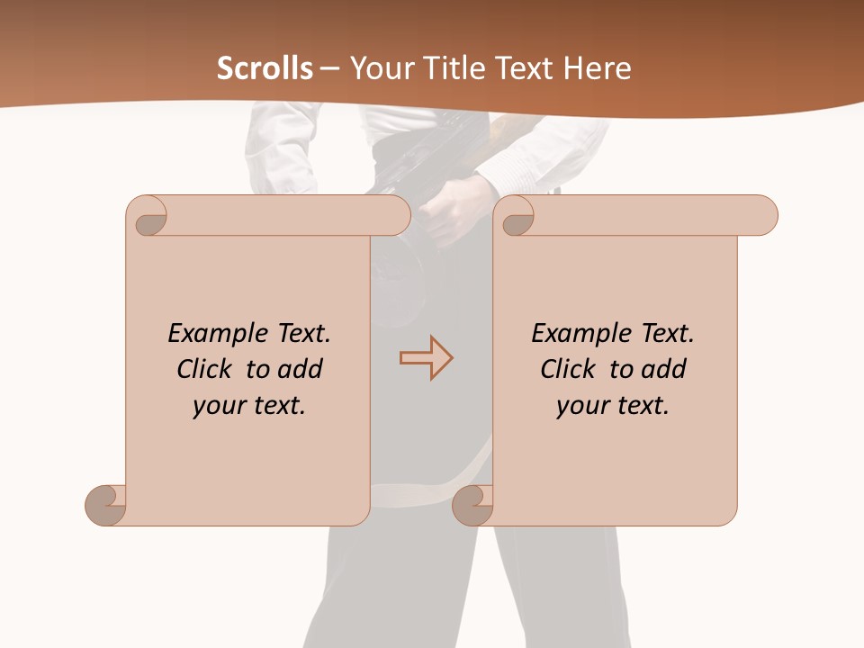 White Capone Pants PowerPoint Template