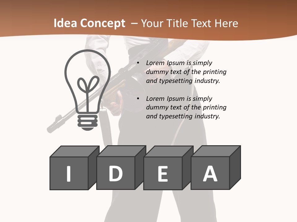 White Capone Pants PowerPoint Template