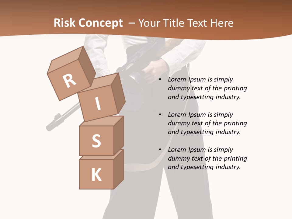 White Capone Pants PowerPoint Template