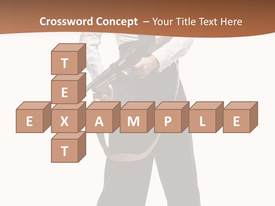 White Capone Pants PowerPoint Template