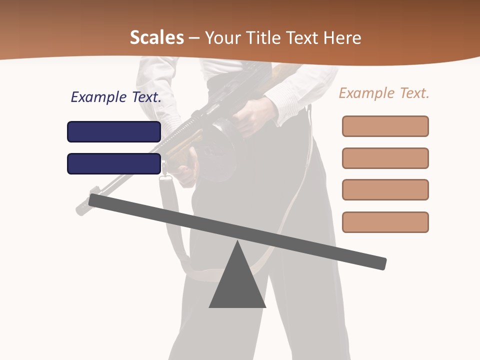 White Capone Pants PowerPoint Template