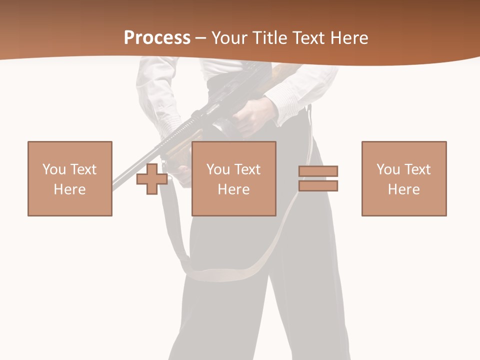White Capone Pants PowerPoint Template