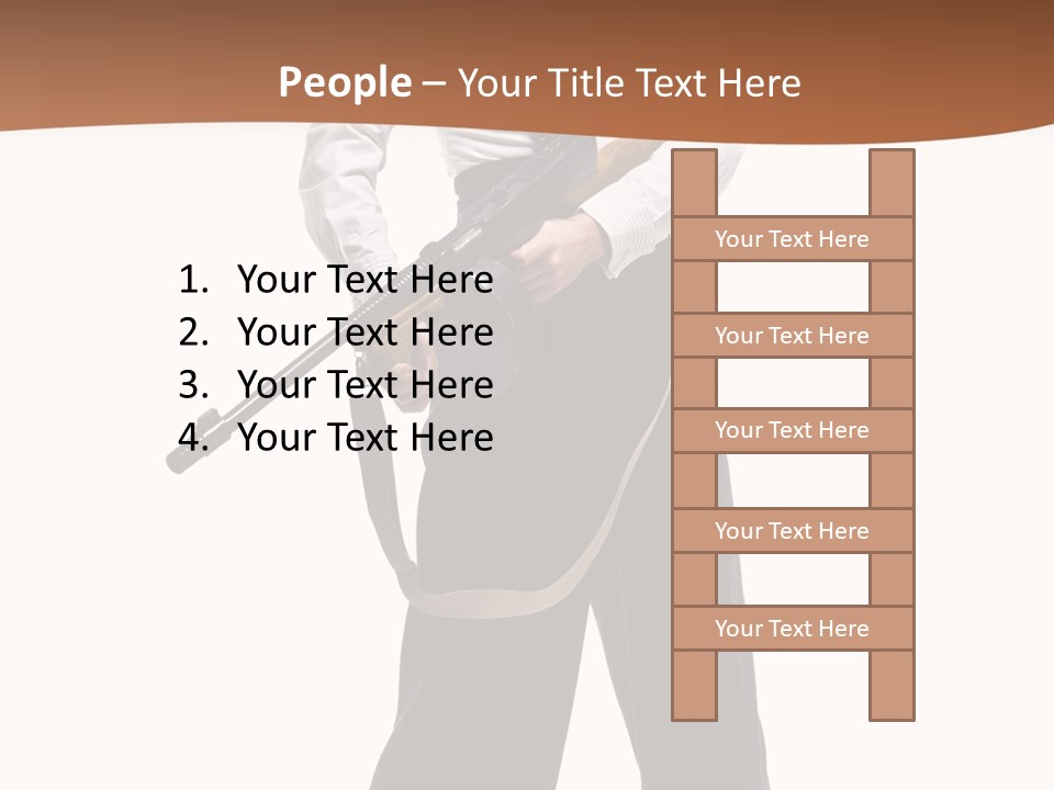 White Capone Pants PowerPoint Template